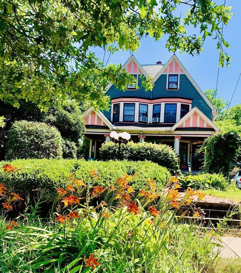 We love our flowers at the Lakewood Victorian. always something blooming 