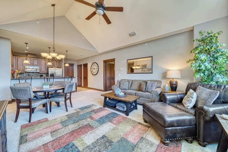 Open concept living room and kitchen for a welcoming feel 