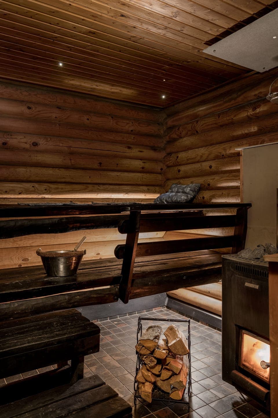 Atmospheric Finnish sauna