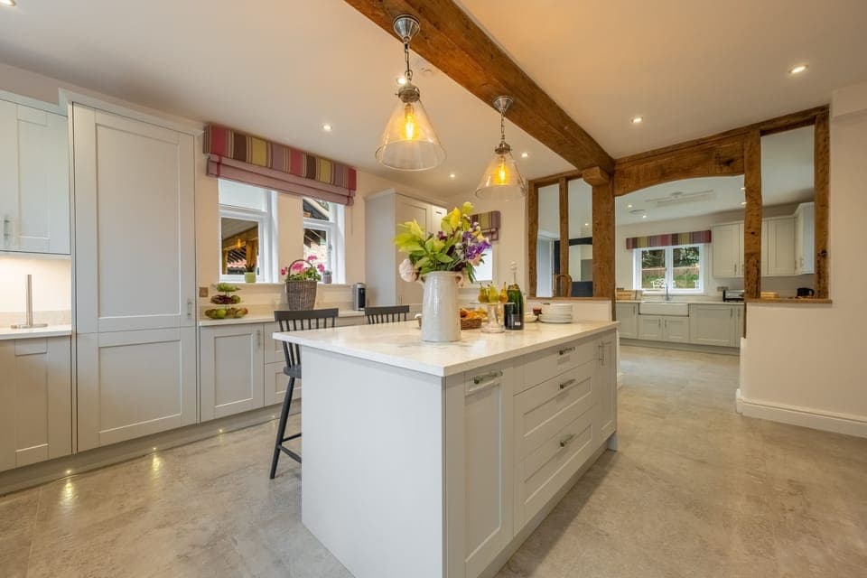 Ground floor: The light and airy, well-equipped kitchen