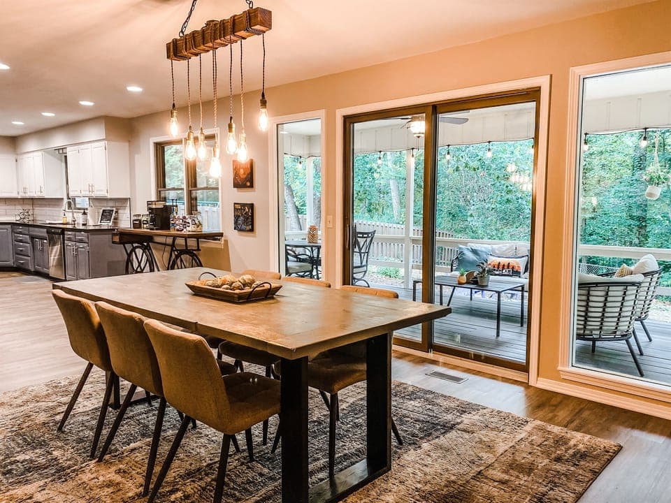 DINE: Gather inside or out for a great meal.