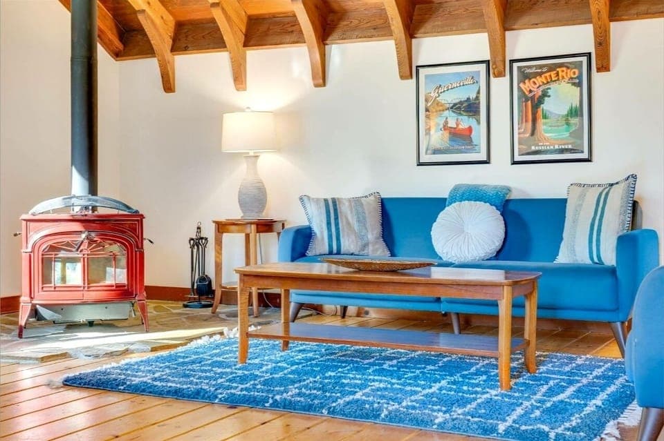 Romantic wood burning stove for a little fire in your life