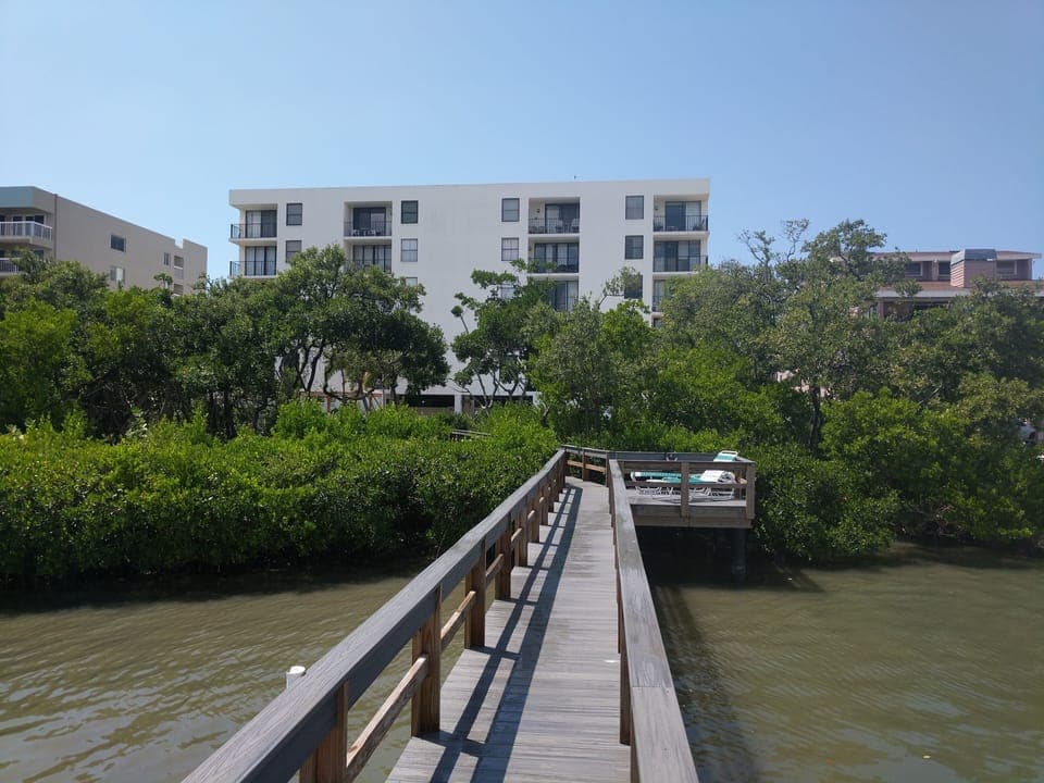 View of the building rear from the dock