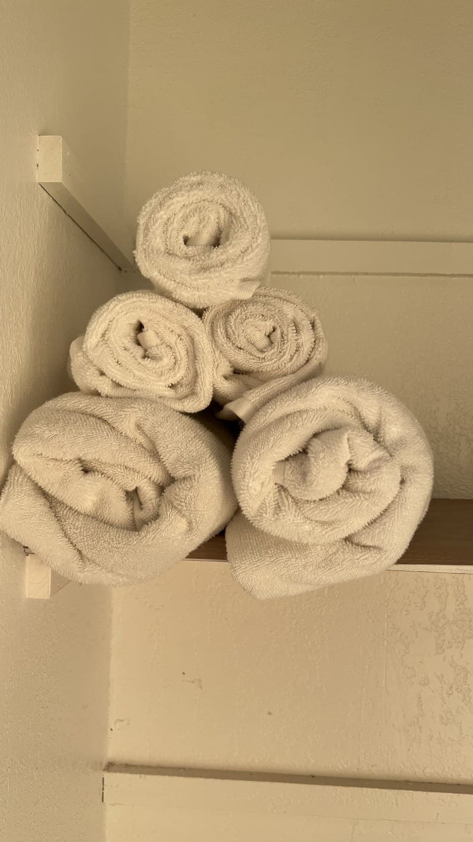 Bath towels and hand towels. Beach towels are available upon request