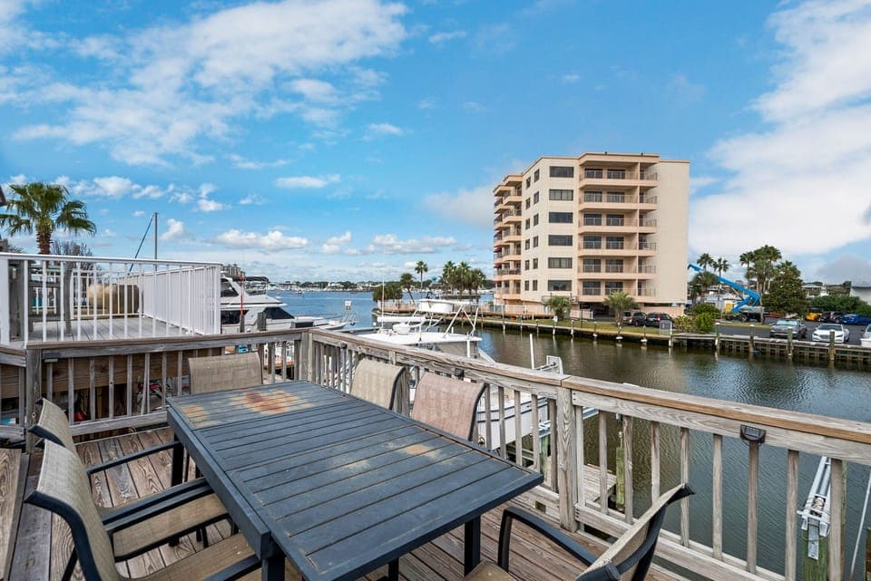Enjoy a meal on the deck with these views
