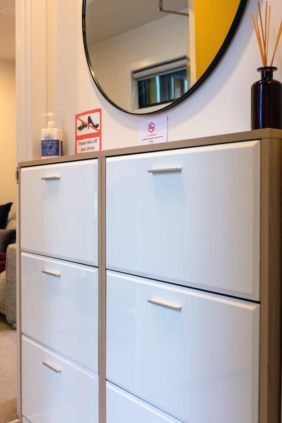 Store your shoes at the entrance.