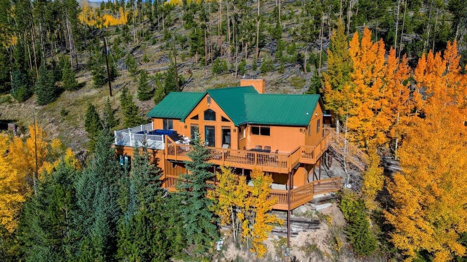 This gorgeous home sits on a hill with amazing views!  