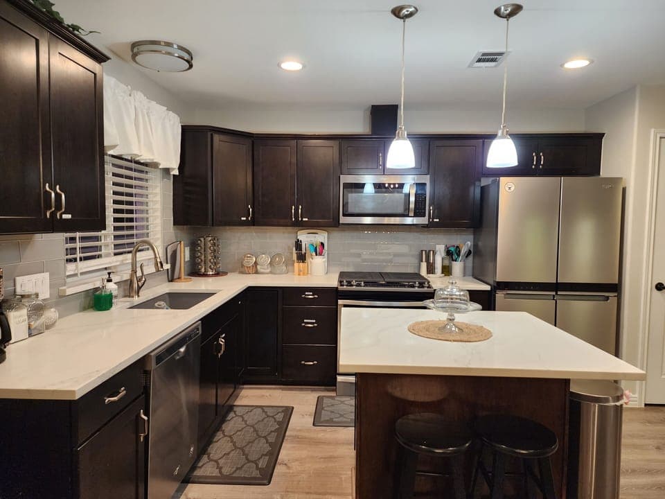 Open kitchen - great prep island and space to hang and enjoy family / friends.