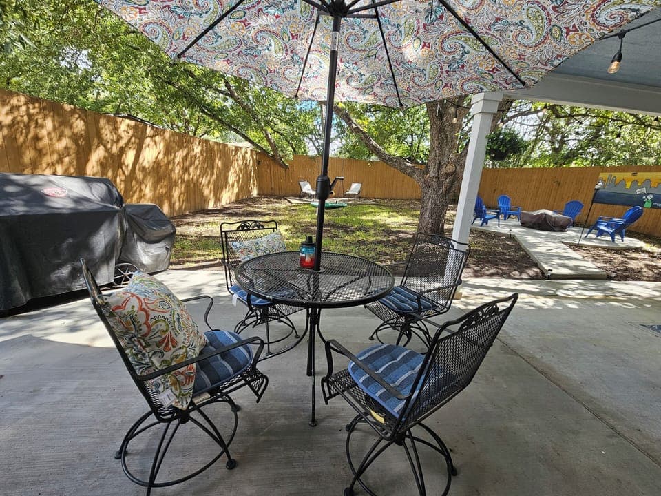 Oct - New extended patio for more seating and space outside to enjoy the fall.