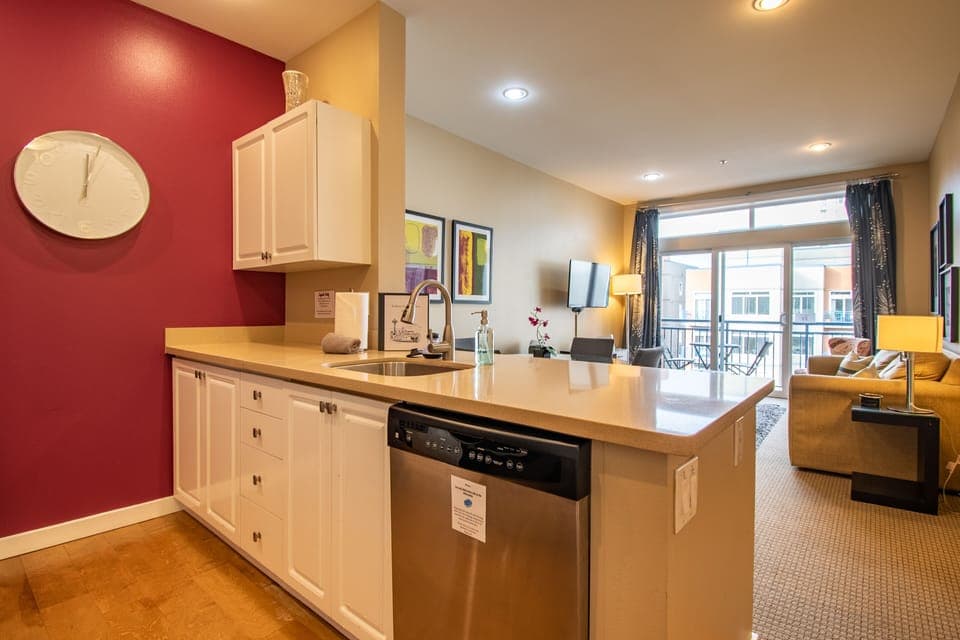 Fully Equipped Kitchen with Stainless Steel Appliances