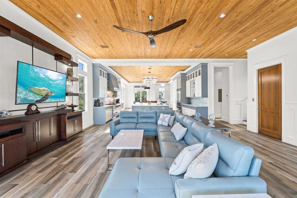 Second Floor Living Area, Kitchen & Dining Area