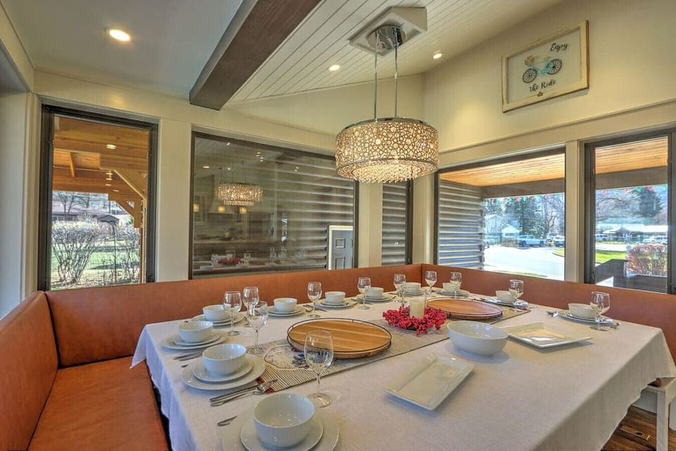 Spacious dining area