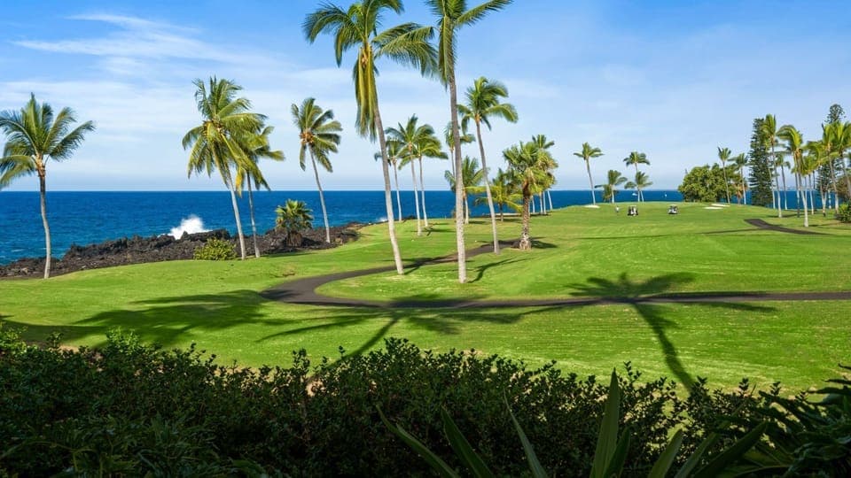 Ocean & golf course views from your unit, Kanaloa at Keauhou 1501