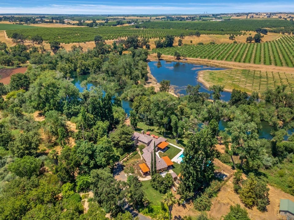 Aerial looking north