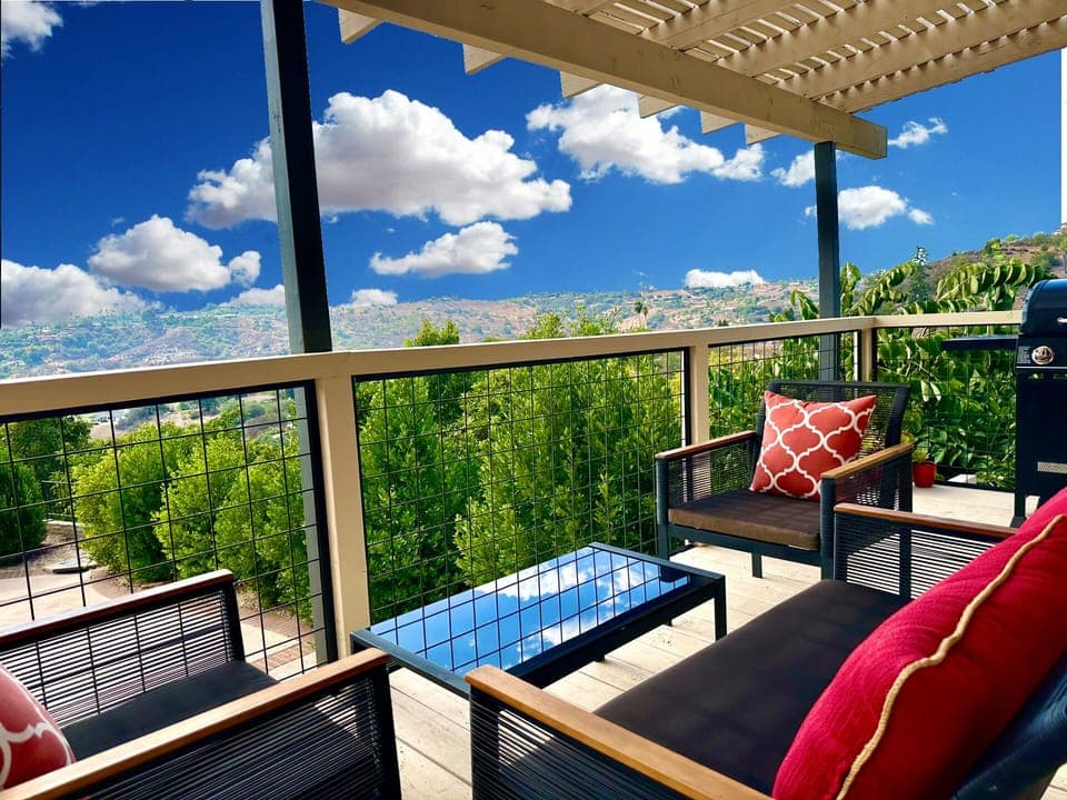 Balcony with sweeping views
