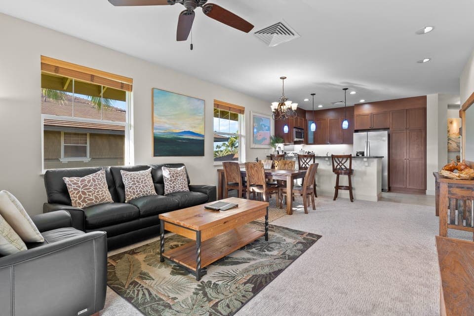 Spacious living and dining areas.