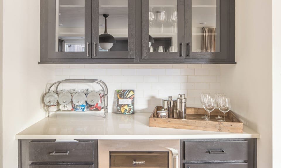 Wet Bar with Wine Fridge
