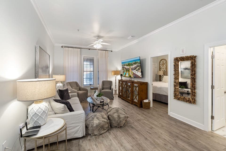 Living room with sleeper sofa