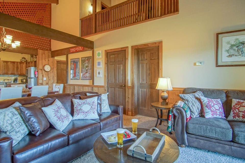 The living room is located on the main level.