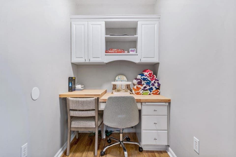 Use our convenient work desk located in the kitchen. Perfect for those who want to check emails without feeling like they're missing out on the fun! Enjoy premium WiFi for work + streaming.