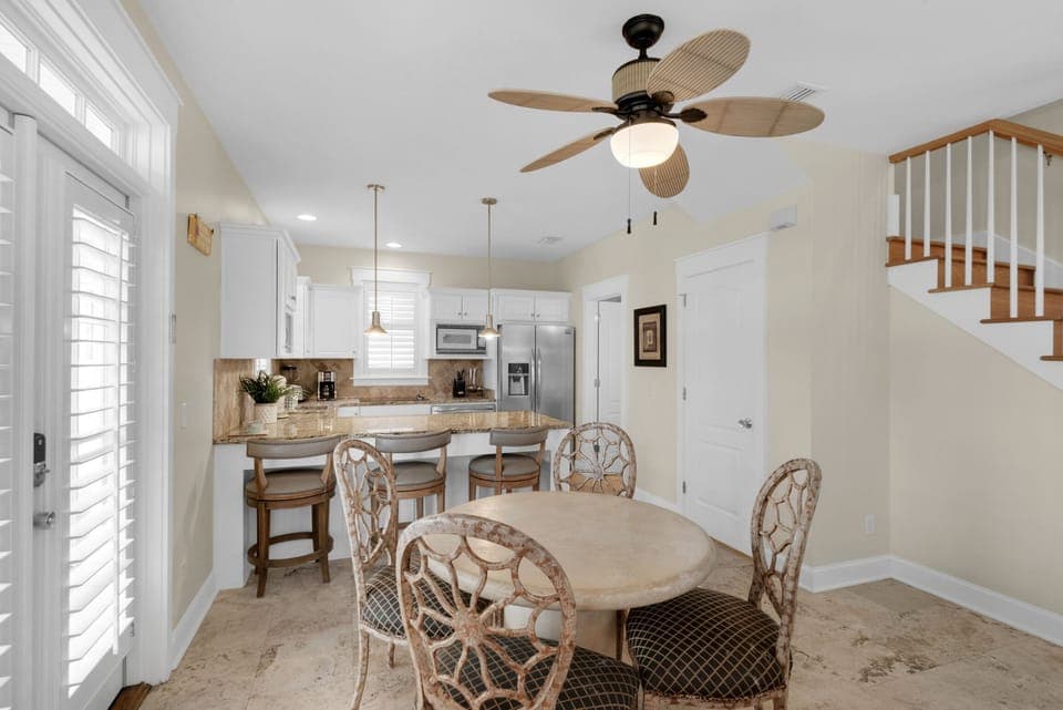 Dining table plus eat-in bar