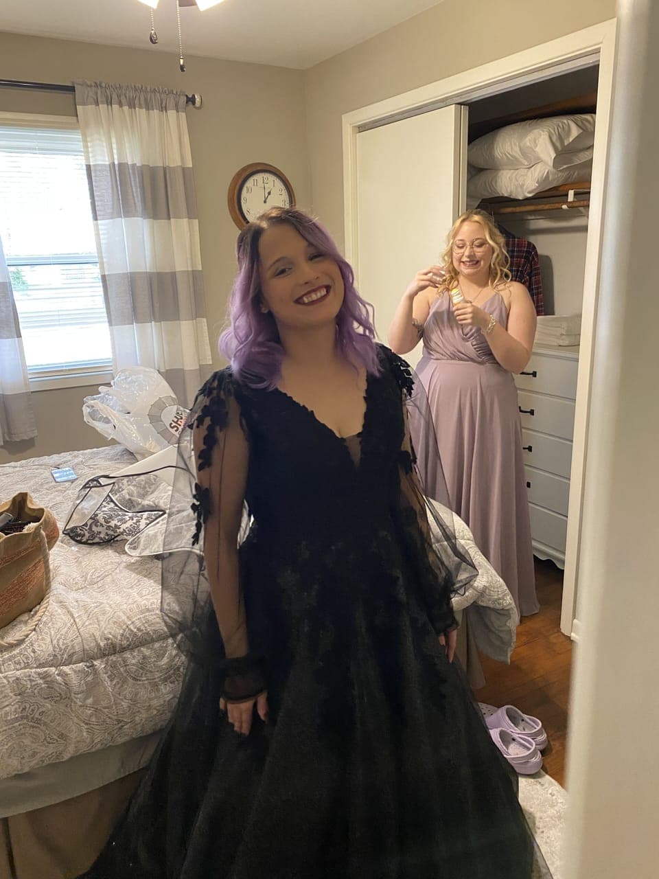 Girls getting ready for the big day