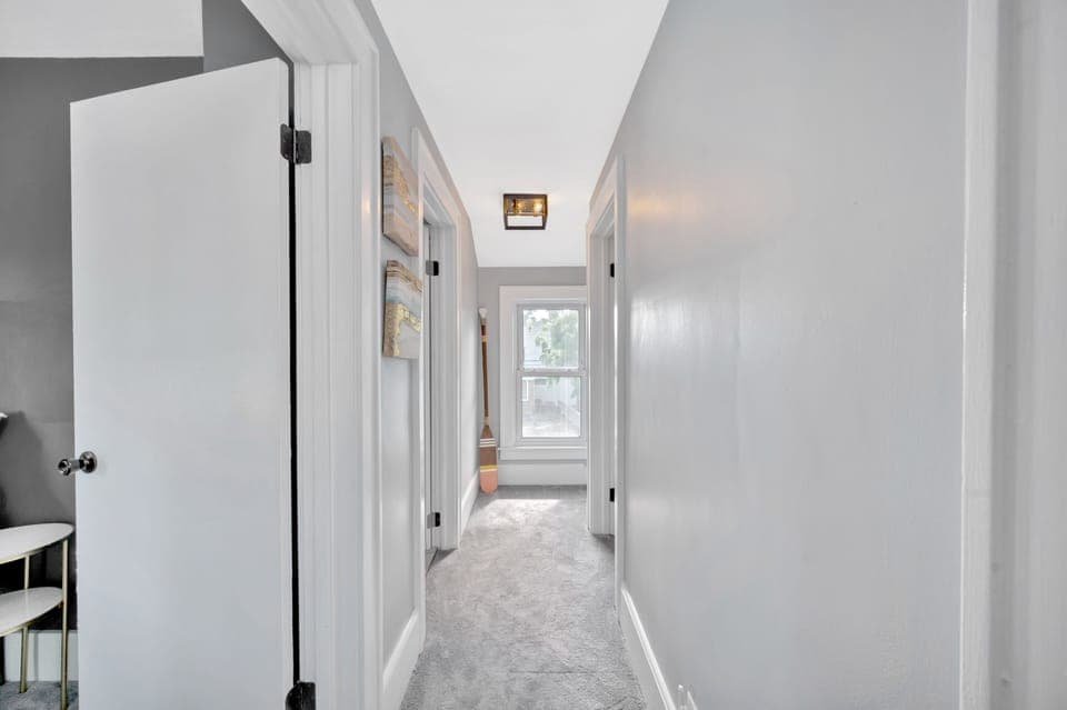 Upstairs Hall with three bedrooms and Bathroom