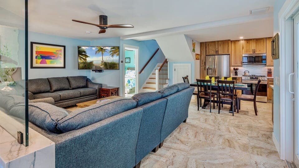The living area is very spacious & open...