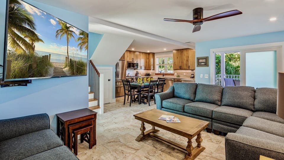 The open concept living area & kitchen...