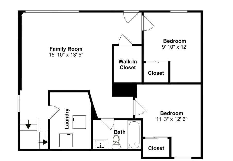 Downstairs Basement Floorplan