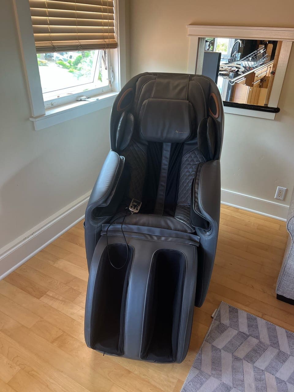 Massage chair in TV room