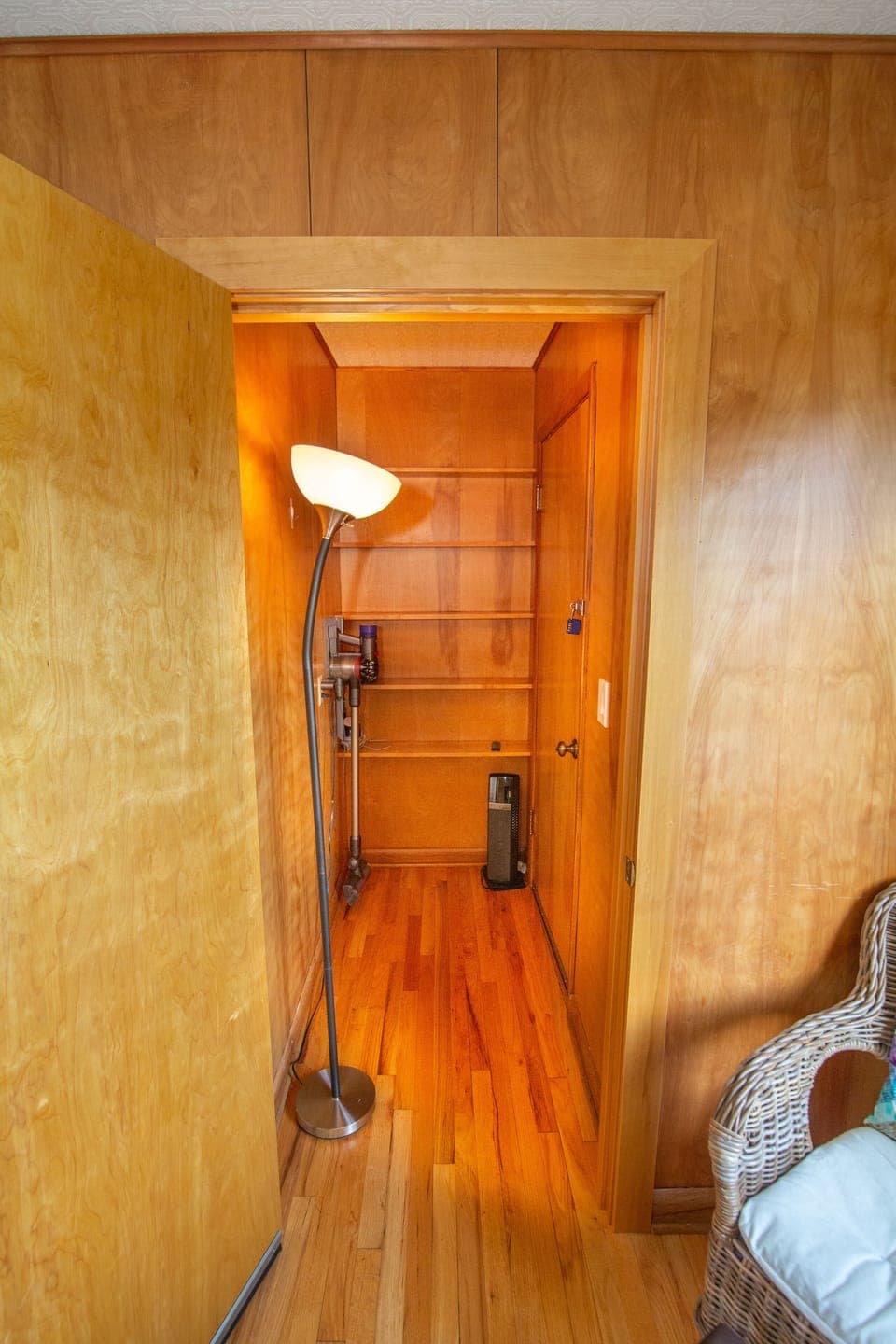 Storage Closet, Dyson Stick vacuum