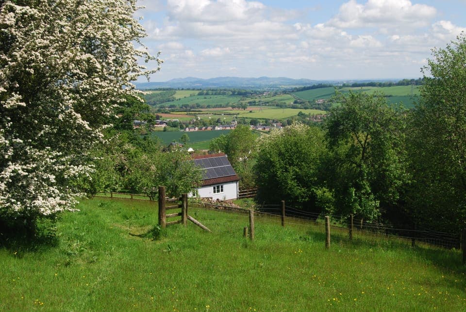 View from behind the property toward the Malverns