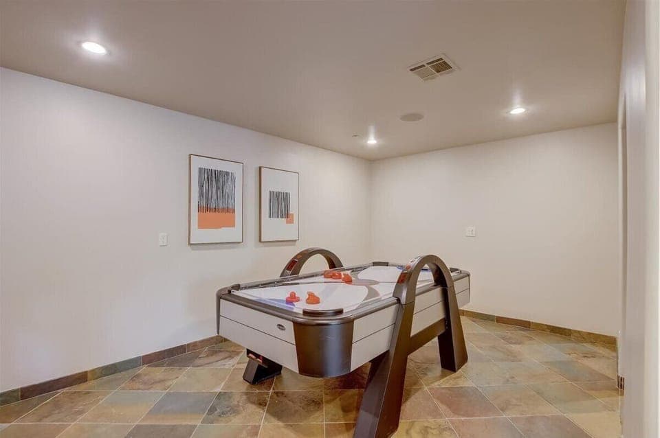 Air Hockey in the Theatre Room