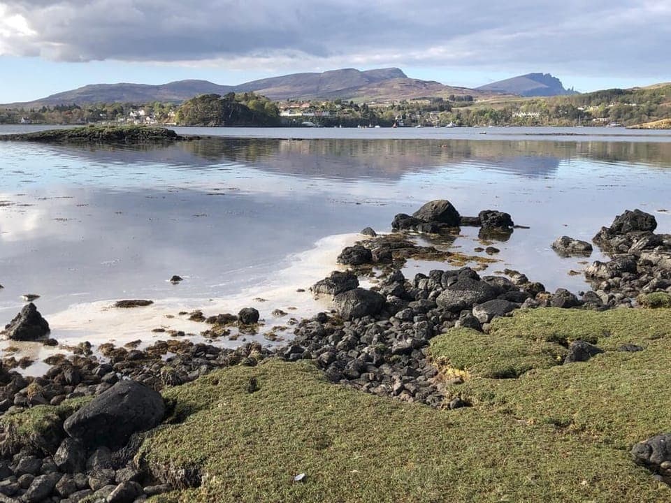 Loch Portree shoreline, just a few minutes walk from the house. 