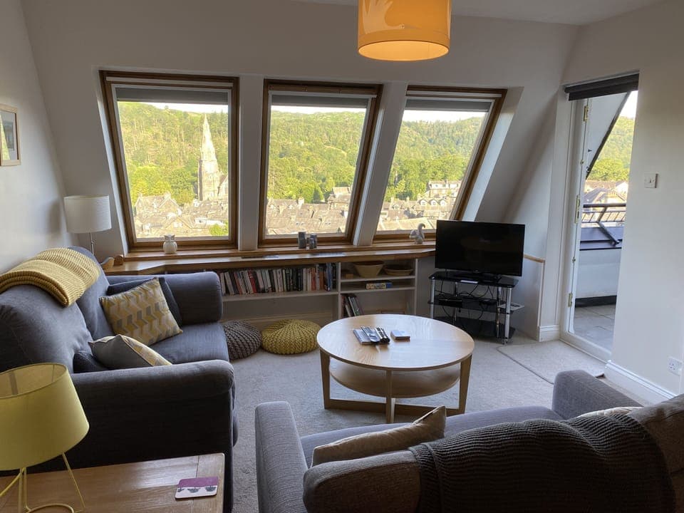 Great views rain or shine from the apartment 