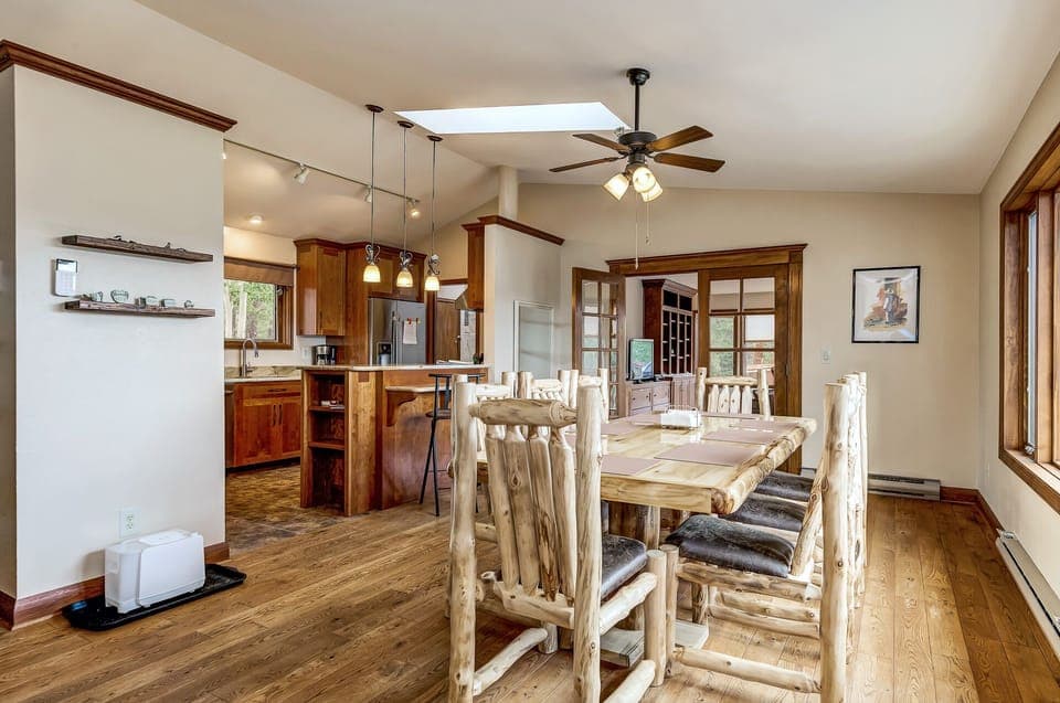 Dining room open to kitchen