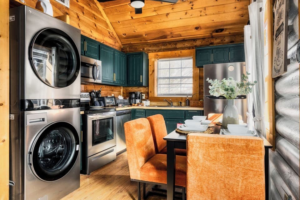 New appliances include fridge microwave, stove, and dishwasher.