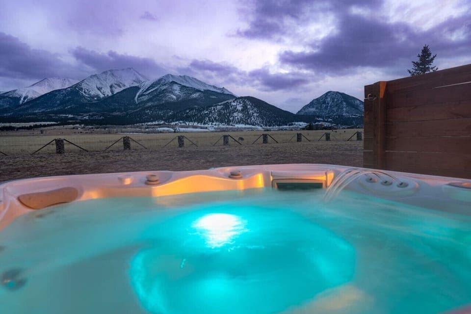 Backyard - Day or night, this hot tub is exactly where you want to be for peace and relaxation