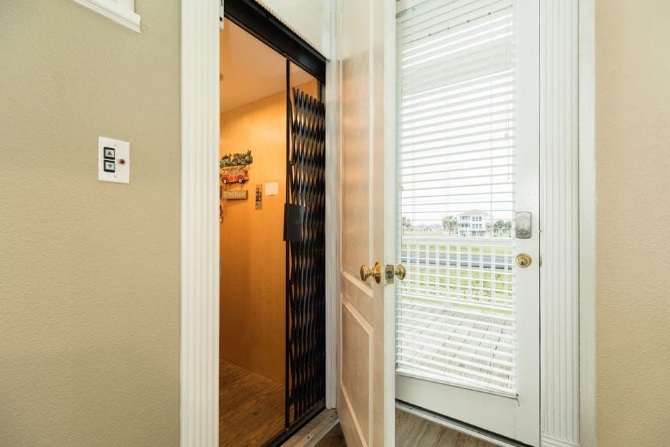 Elevator access from ground to main level makes loading and unloading a breeze!