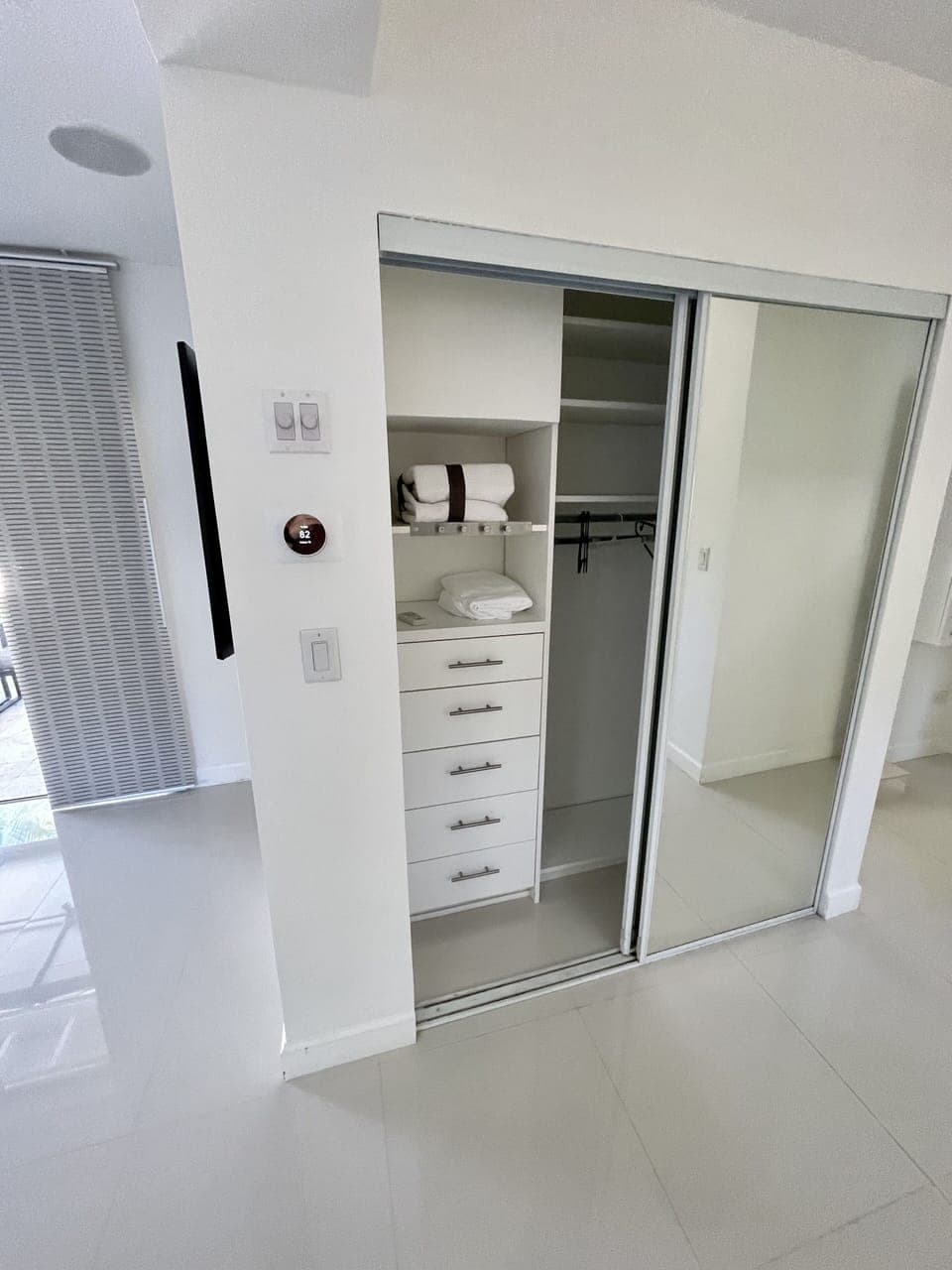 Master bedroom closet 1 of 2 closets.