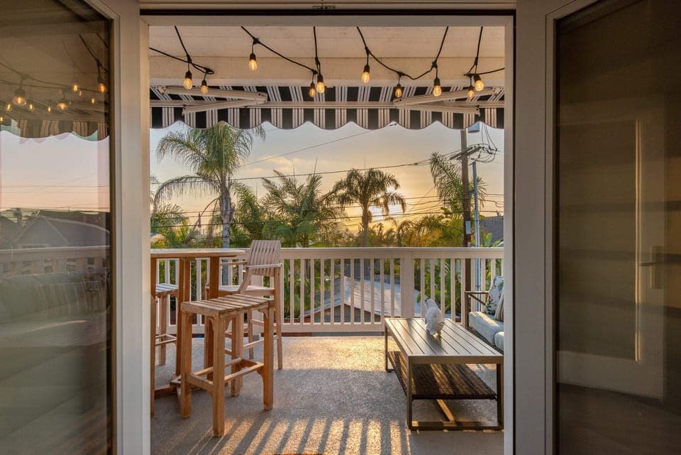 Sunset and Ocean Views from the main living space.