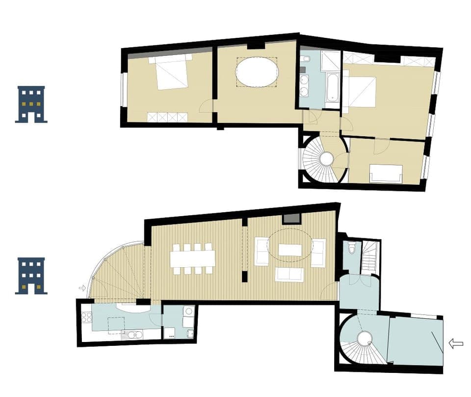 Floor plan ofthe apartment De Drie Koningen