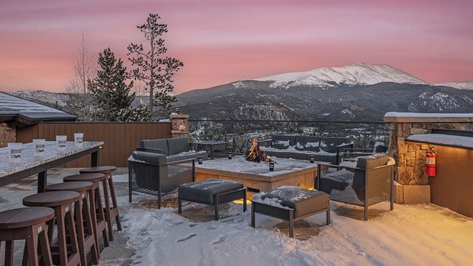 Rooftop patio winter