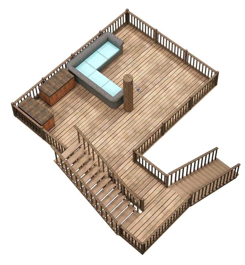 Floor Plan of Mid-level Deck