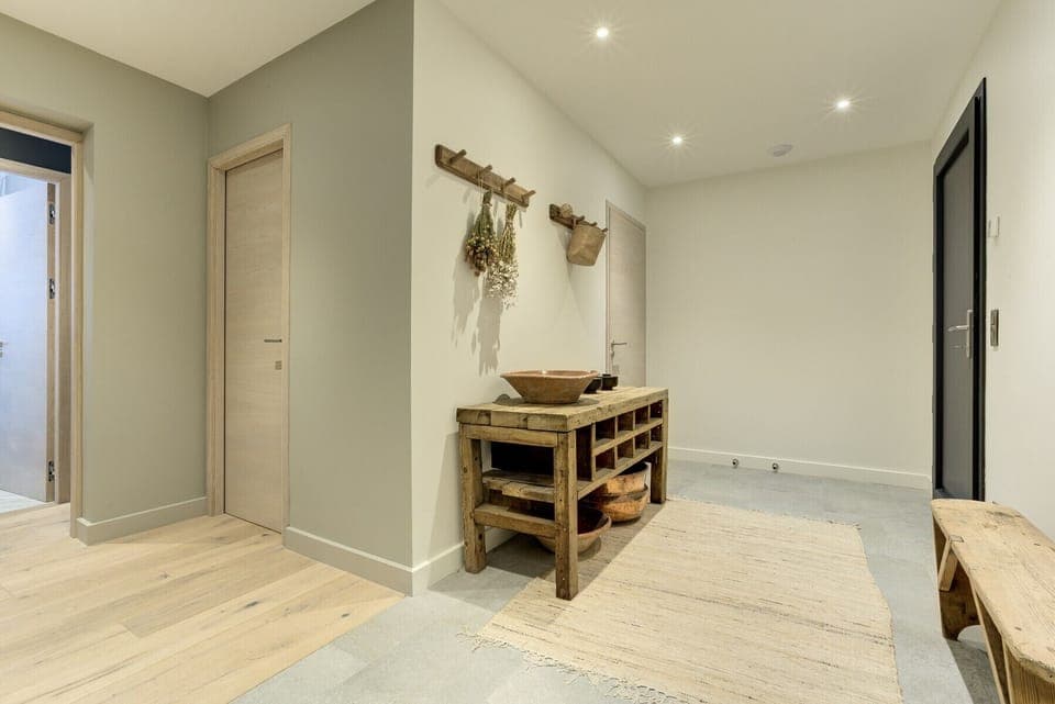 Lower floor hall with access to garage  