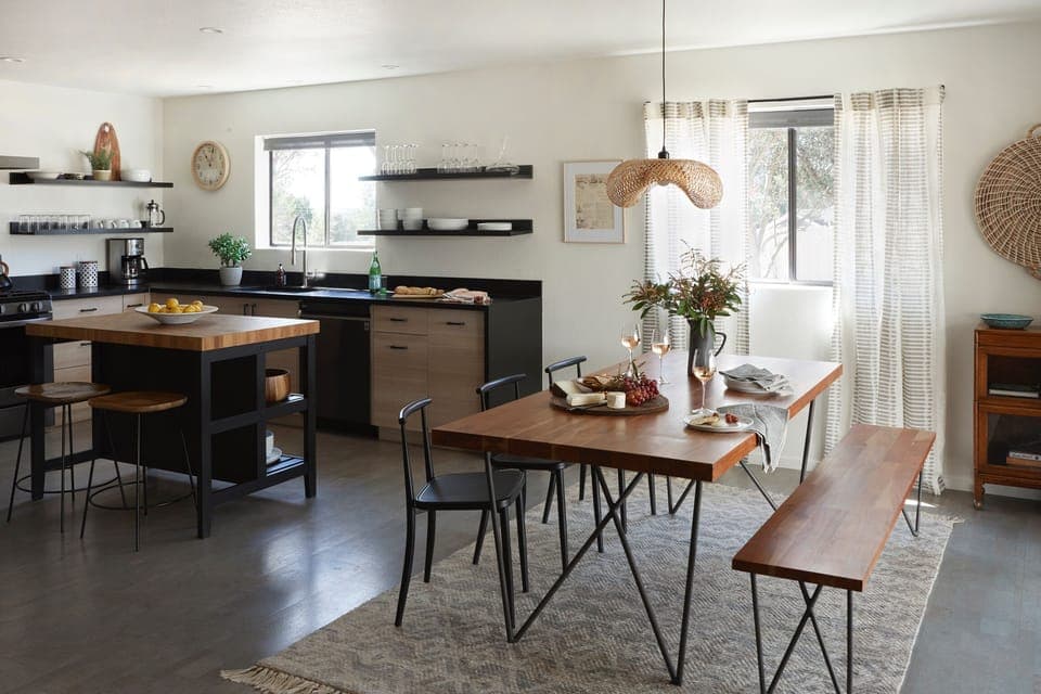Kitchen and Dining Area with Open Floorplan
