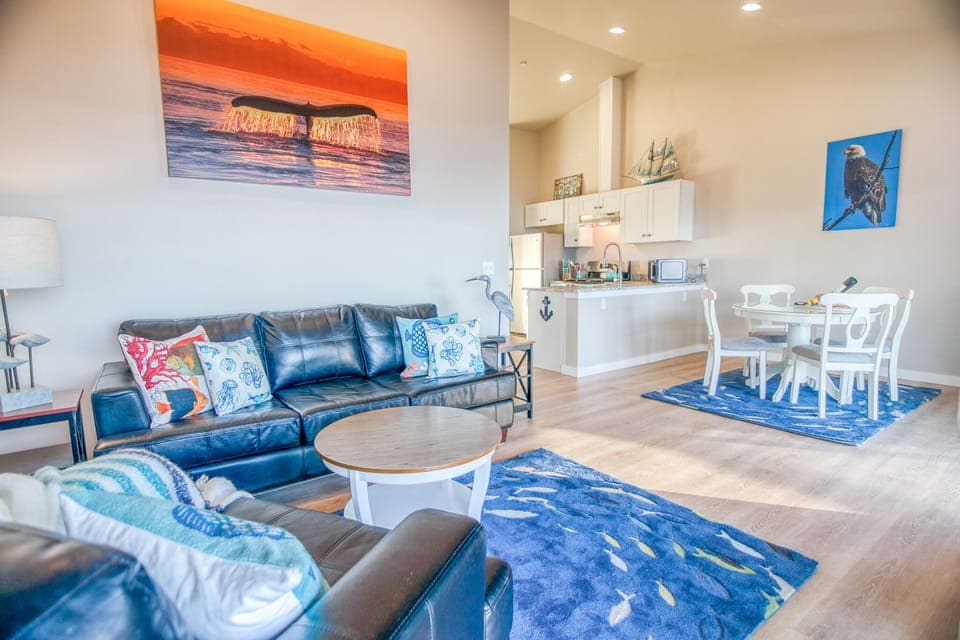 The sofa converts to a twin sleeper.