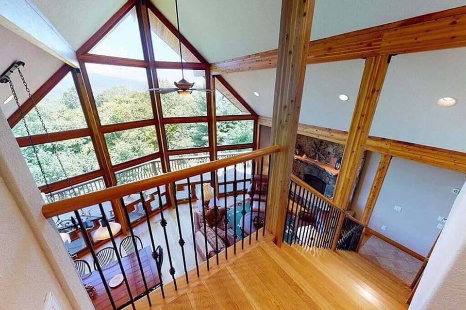 Stairs leading to main floor