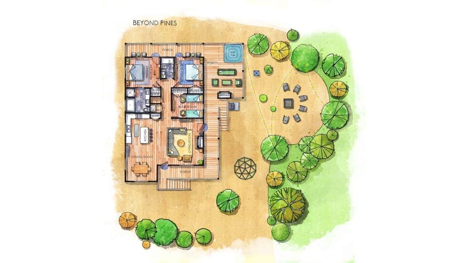 Floorplan at Beyond Pines. 